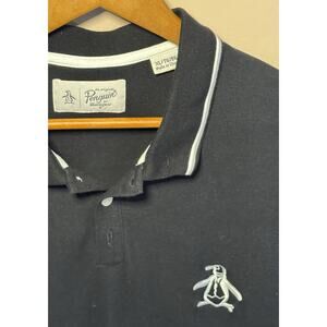 Original Penguin Golf Polo XL Big Penguin Stretch Caviar Black